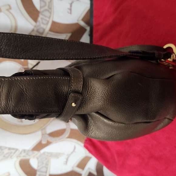 Salvatore Ferragamo Auth. Bronze Leather Hobo Bag - Picture 6 of 15